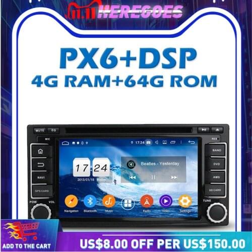 PX6 Car DVD Player DSP IPS Android 10.0 4GB 64GB GPS Map RDS Autoradio Wifi Bluetooth 5.0 For Subaru Forester Impreza 2008-2011
