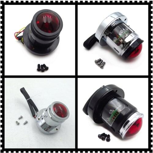 Aftermarket free shipping motorcycle parts Lid Black Tail Light Integrated For Suzuki honda Bobber Chopper Cruiser Street Bike