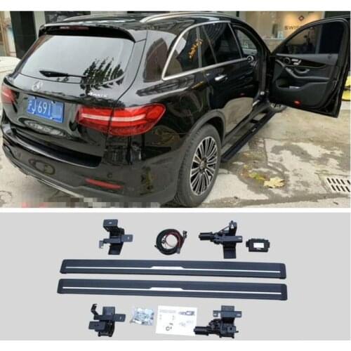 Electric Motor Automatic Switch Closed Running Boards For Mercedes Benz GLC Class X253 2016-2021 Side Step Bar Pedals Nerf Bars