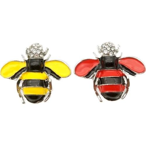 Hot Rhinestone Enamel Bumble Bee Brooch Pin Insect Accessories Women Broches For Women Gift
