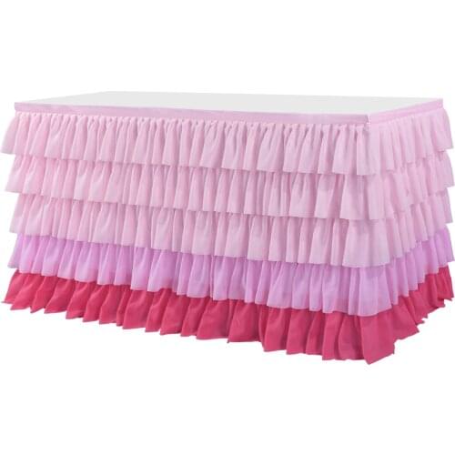 Hot Sale! Wedding Party Tutu Tulle Table Skirt Tableware Cloth Baby Shower Party Home Decor Table Skirting Birthday Party