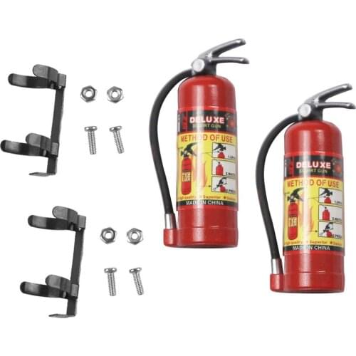 2PCS Mini Fire Extinguisher Model For RC Cars 1/10 Axial Wraith SCX10 90046 TRX4 Crawler RC Crawler Accessory Parts