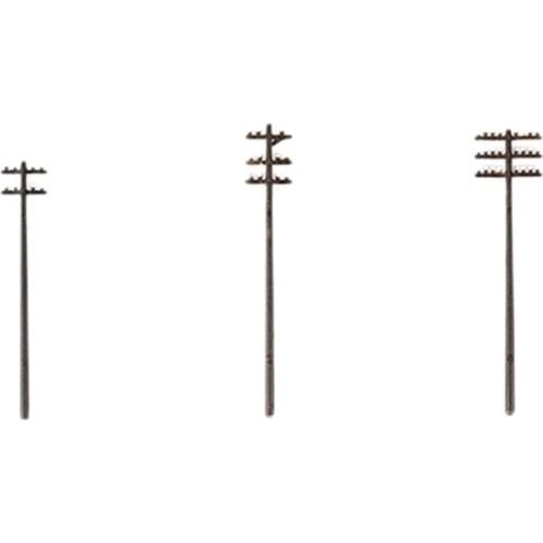 3 Pcs Model Train Ho Scale DIY Architectural Model Telegraph Poles Material Sand Table Model Materials