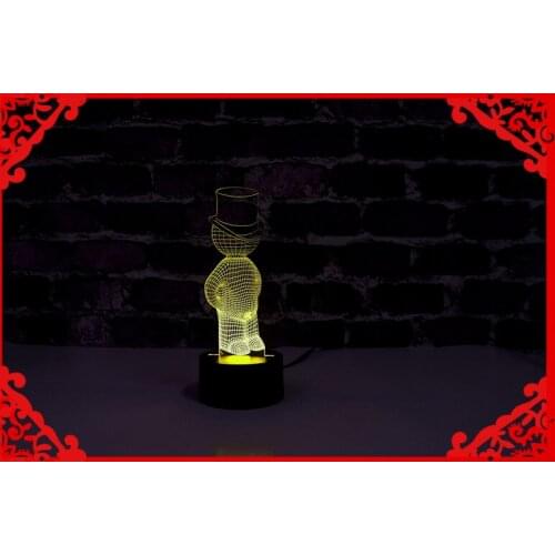 Cool jazz shape desk lamp fun light 3d night light 7colors for and decoration room christmas halloween gift