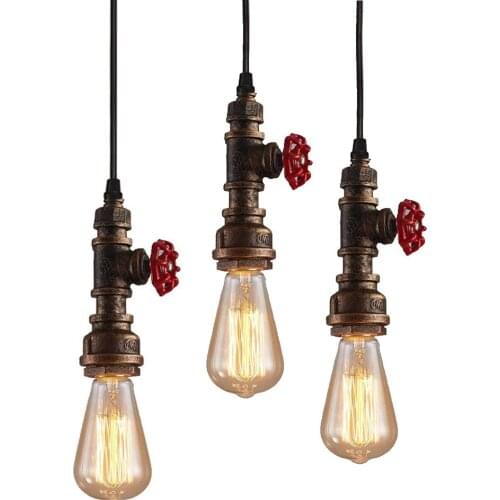 Retro industrial style bar grenade creative cafe personality restaurant water pipe chandelier lamps
