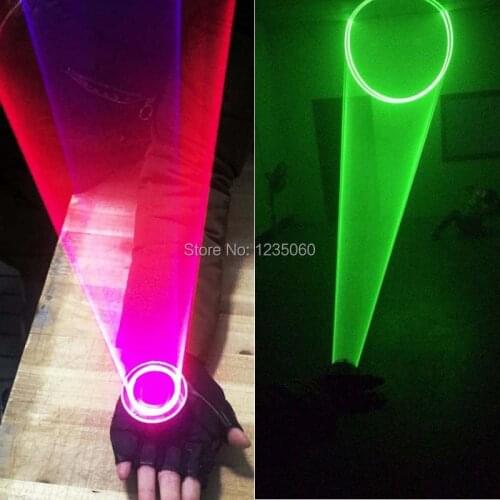 Fashion Multicolour Laser Vortex Gloves DJ Tunnel Effect Auto Rotating Vortex Laser Glove Laser hand light for Dance Party Club