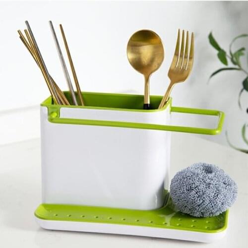 Sink Towel Utensils Sponge Racks Plastic Tidy ware Shelves Dishes Separated Creative Multifunctional Storaging Kitchen Container