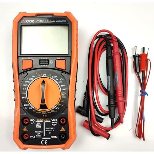 VICTOR New VC890D/VC890C+ Professional Digital Multimeter True RMS Multimeter 20mF Capacitor 20A Currents Measurement meter