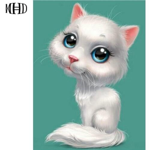 New Cute Animals, DIY Diamond Embroidery, Cats Dogs, Full Round, Diamond Cross Stitch Animals, Diamond Embroidery, Mosaic