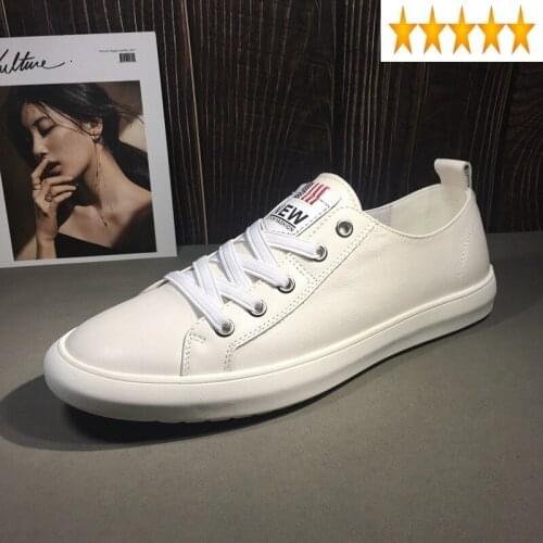 Flat Mens Summer Casual Breathable Genuine Leather Sneakers Slip-On Walking White Black Loafers Fashion Active Shoes