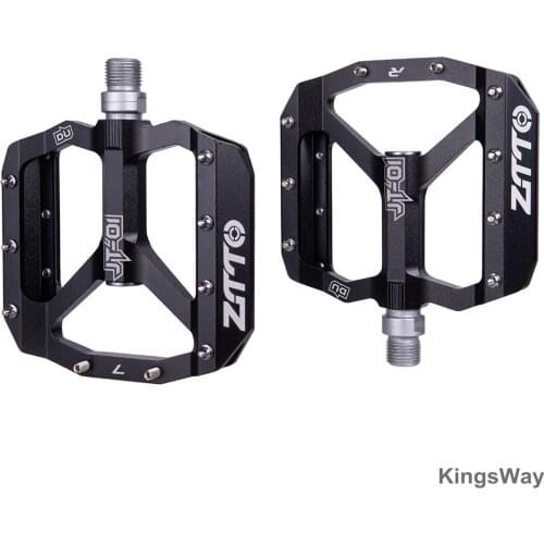 New MTB Bearing Flat Pedal Bicycle Good Grip Lightweight 9/16'' Pedals Aluminum Alloy