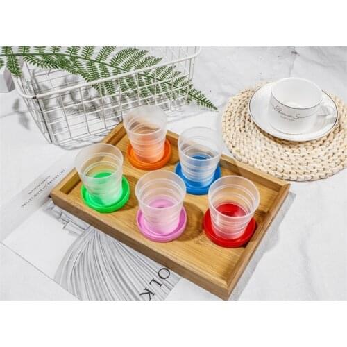 Portable Silicone Retractable Folding Water Bottl Outdoor Travel Telescopic Collapsible Drinking Bottle Folding Water Glass