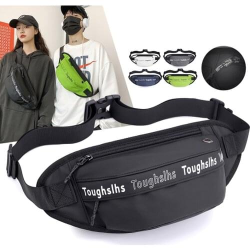 Unisex Street Style Waist Bag 2021 Hip Hop Trend Crossbody Pouch Reflective Stripe Sports Travel Pack Men Nylon Shoulder Bags