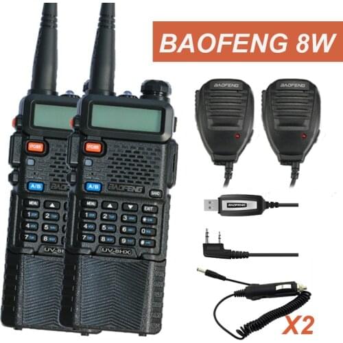 Walkie Talkie 10 KM Set Baofeng 5R Radio UV-8HX professinal Walky Talky Sister PTT Baofeng UV S9 UV-5R 8W radio UV-XR UV-82+SP