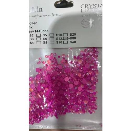 Nail mermaid glass bead aurora candy color crystal DIY nail decoration, 1440
