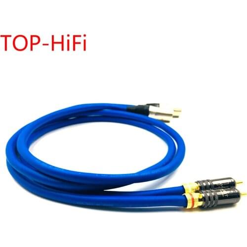 TOP-HiFi Pair WBT-0144 RCA to XLR Male to Male Balacned Audio Interconnect Cable XLR to RCA Cable with CARDSA Clear-Light-USA