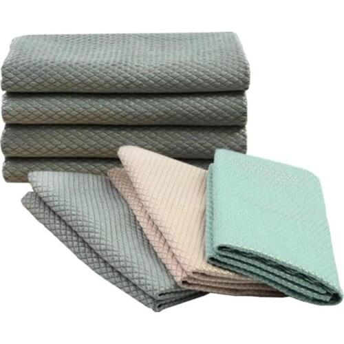 Special Rag For Glass Cleaning No Traces, Housework Cleaning Cloth Kitchen Oil Removal Non-Marking Absorbent Non-Linting Towel