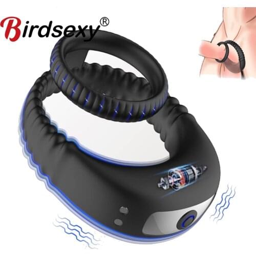 Vibrator Penis Ring Cock Ring Male Penis Massage Sex Toys For Men Masturbator Erection Delay Ejaculation Penis Dick Enlargement