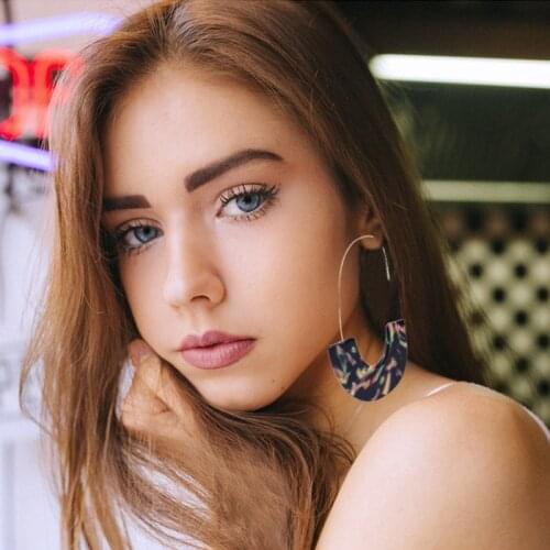 LATS Fashion Womens Earrings Acrylic Earrings For Women Fashion Jewelry 2020 Geometric kolczyki Hoop Earings