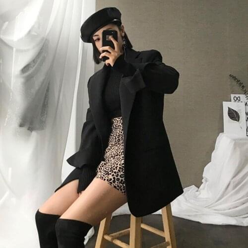 Women blazers and jackets suit womens fashion casual jacket autumn suit temperament commute OL professional black suit