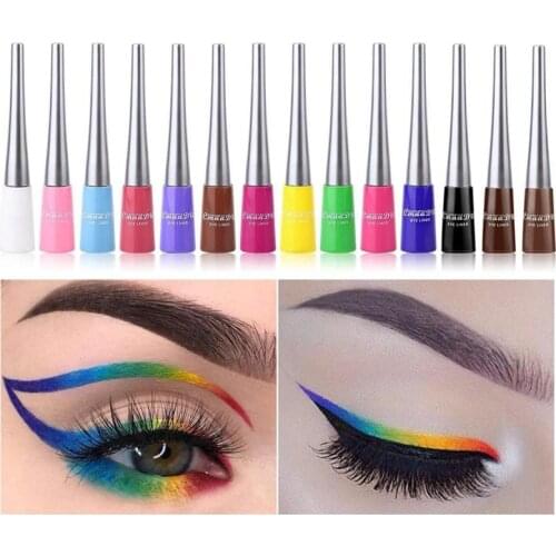 14PCS Liquid Eyeliner Color Liquid Eyeliner Matte Quick-drying Long Lasting Non-smudge Cosmetics Makeup Waterproof TSLM1