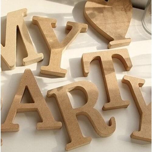 1pcs DIY Home Decor Wooden Letter 26 Wood English Alphabet Wedding Decoration DIY Handcrafts Ornaments Crafts Accessories