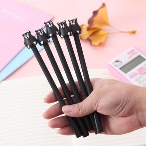 1 pcs Korean Cartoon Style Super Bear Neutral Pen Cute Bear Soft Rubber Student Office Supplies