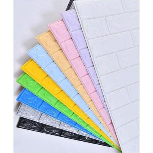 12 Sheet 3d Stereo Wall Stickers Bedroom Warm Decoration Background Wall Wallpaper Foam Brick Waterproof Moisture Stickers