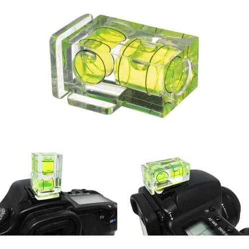 2PCS Two Axis Double Bubble Spirit Level Hot Shoe Cover for Digital and Film Cameras For DSLR SLR Camera Photography Accessories