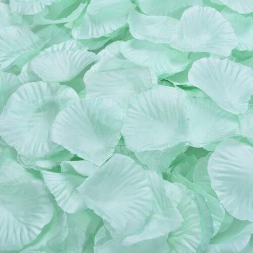 2000pcs/Lot Mint Green Silk Rose Petals Artificial Flower For Wedding Table Decorations Event Party Supplies Petals