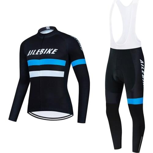 2021 AILEBIKE cycling jersey Winter SPORTSWEAR bike pants suit Ropa Ciclismo Thermal fleece bicycling Maillot Pant clothing