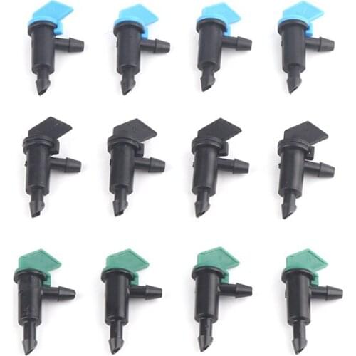 25pcs 4L/8L/16L Flag Drippers Blue/Green/Black Drip Emitter Greenhouse Plants Watering Sprayers for Agricultural Irrigation