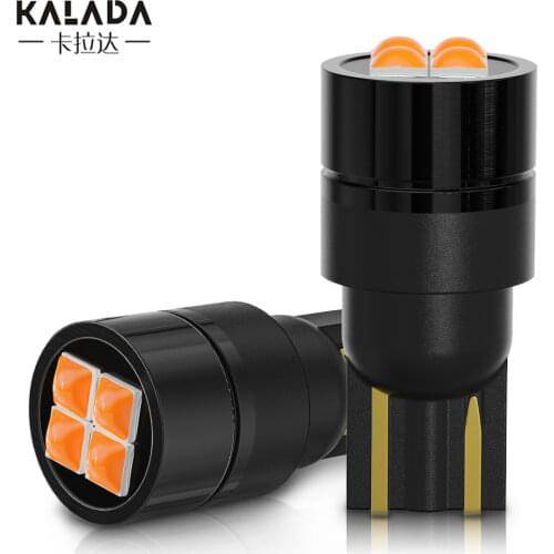 2 Pcs 3D 3030 4smd t10 w5w Wedge Clearance Lamp Canbus No Error License Plate Trunk Light Bulb 6000K White Color