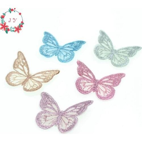 30PCS/lot Mix Embroidery Lace Butterfly Hollow Appliques 5.0cm Translucent Single layer for Party Decor,Garment Embellishment