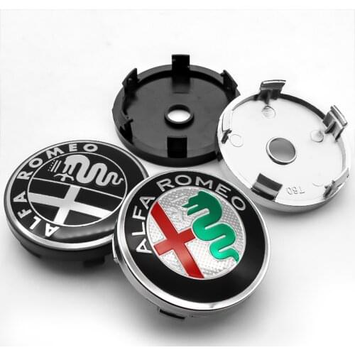 4pcs 56mm/60MM Car Wheel Center Hub Caps Badge Emblem Stickers Dust-proof Covers For Alfa Romeo Giulietta Spider 147 156 159