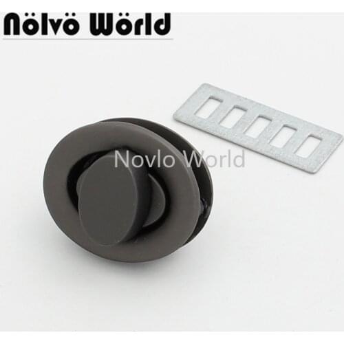 5-20 pieces 26x21mm matte gun classical oval twist turn lock for retro man bag Handbag closured DIY Leather Bag Accessories