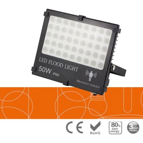 5pcs/lot Untrathin LED Flood Light 220v 10w 20w 30w 50W 100W Microwave Radar Induction Motion Sensor Spotlight Outdoor Lighting