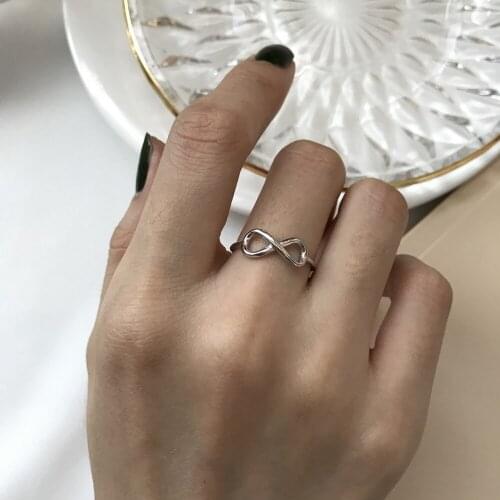 925 Classic Sterling Silver Iconic Infinity Ring Twist Vine Engagement Promise Ring Wedding Band Best Friends Anniversary Gift