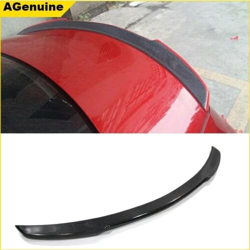AG-FD style high polish rear boot lip real carbon fiber rear trunk lip spoiler wing for Mercedes-Benz C class W205