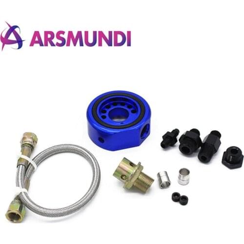 Aluminum Oil Adapter Oil Filter Send Sandwich Plate Cooler Adapter Conversion Kit fit for Honda Acura