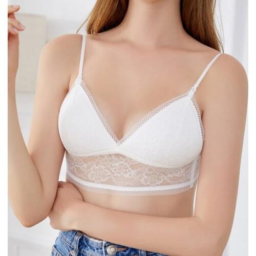 Women Backless Sexy Bra Lingerie Seamless Lace Tube Tops Bralette Invisible Bras Soft Thin Underwear