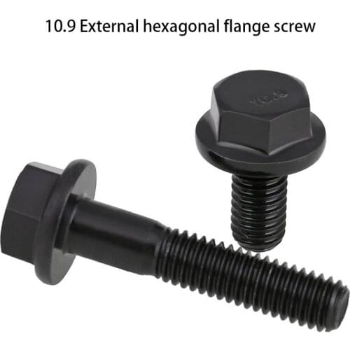 GB5789 10.9 external hexagonal flange screw flange hexagonal bolt M5M6M8 10Pcs