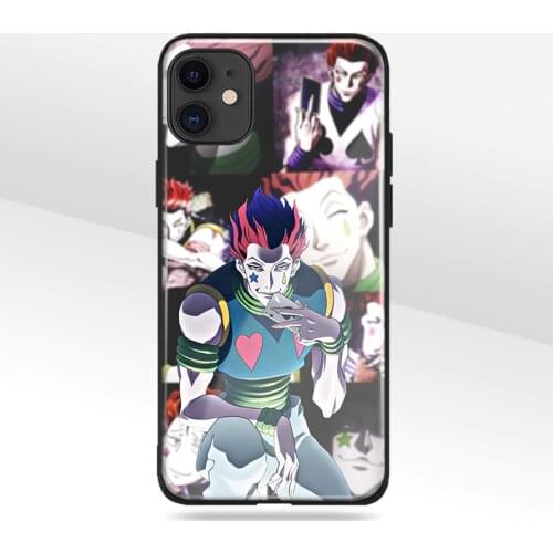 Hisoka hunter x hunter anime tempered glass soft silicone Phone case For iPhone SE 6s 7 8 Plus X XR XS 11 Pro Max cover shell