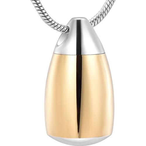 K888 Water Drop Cremation Jewelry for Ashes Pendant Locket Stainless Steel Keepsake Memorial Urn Necklace Unisex