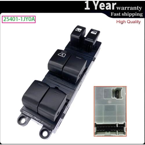 25401-1JY0A Electric Power Window Control Switch Regulator Button console for Nissan TIIDA 2006-2010