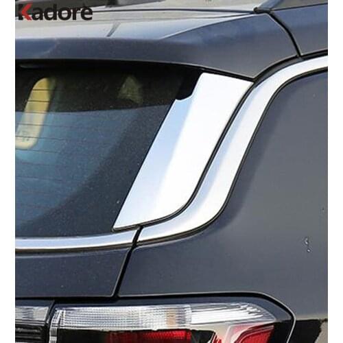 Rear Window Spoiler Cover Trim For Jeep Compass 2017 2018 2019 2020 Chrome Triangle Side Wing Splitter Car Styling Accessories