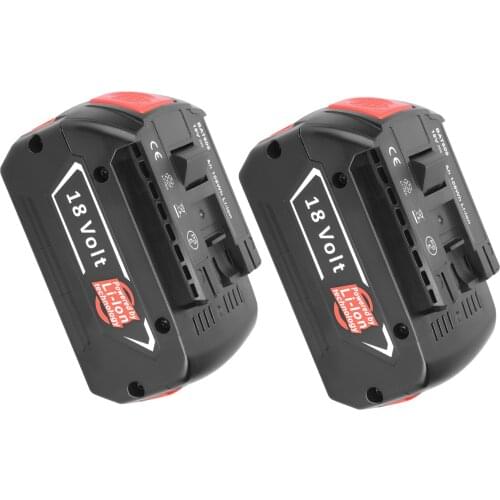 2Pcs BAT609 18V 6.0A Li-ion Rechargeable Battery for Bosch 18V Battery BAT610G BAT618 BAT620 BAT622 BAT609G GSR 18 PSR 18