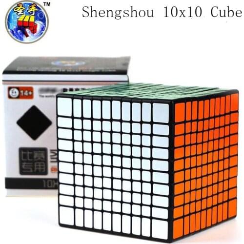 SS ShengShou 10x10 Magic Cube Professional Cubo Magico 10x10x10 Speed Cube Puzzle Classic Learning & Education Toys Game