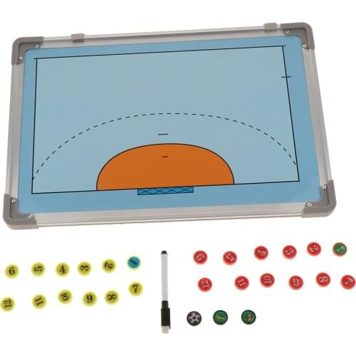 Handball Magnetic Coaches Board Professional Strategy Teaching Clipboard with Markers and Erasable Pen