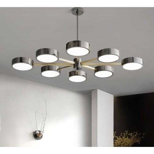 Small apartment living room lamp glass chandelier round simple modern romantic European bedroom lamp home